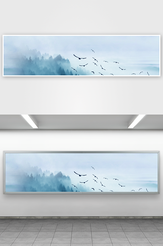 中国风山水风景画装饰画-众图网