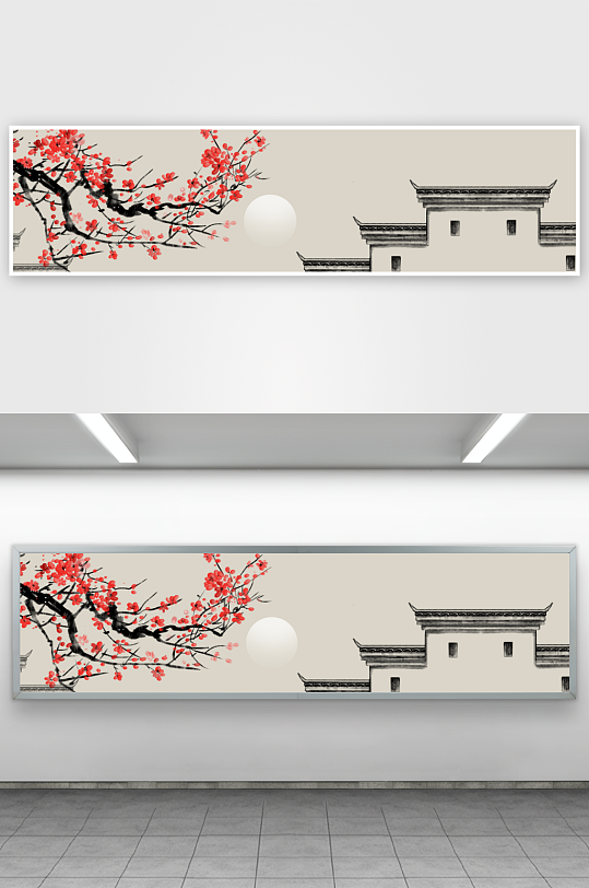 中国风山水画装饰画挂画-众图网