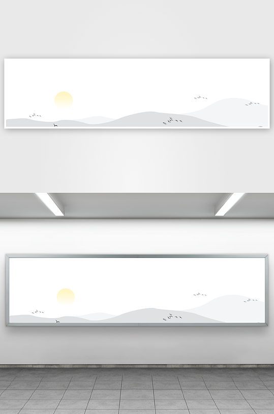 中国风山水画装饰画挂画-众图网