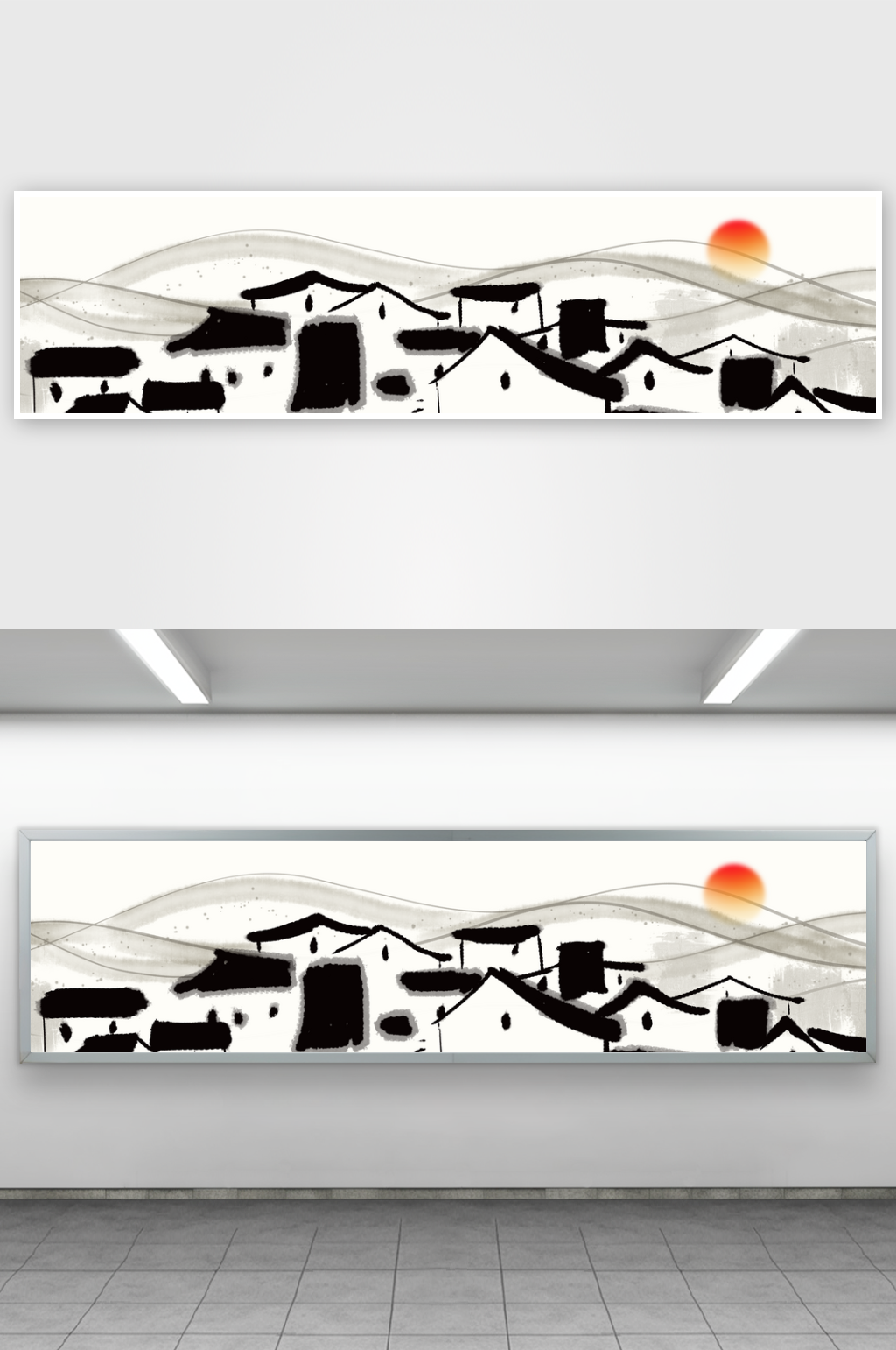 中國(guó)風(fēng)山水畫(huà)裝飾畫(huà)掛畫(huà)素材