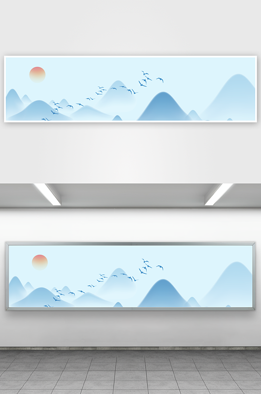 中国风山水画装饰画挂画-众图网