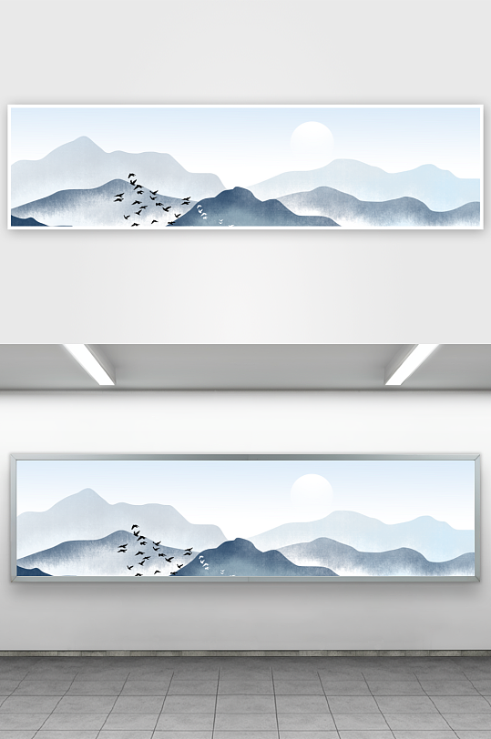 山水风景画装饰画-众图网