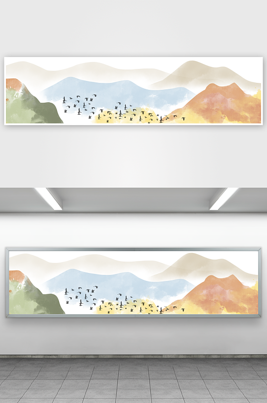 山水风景画装饰画-众图网