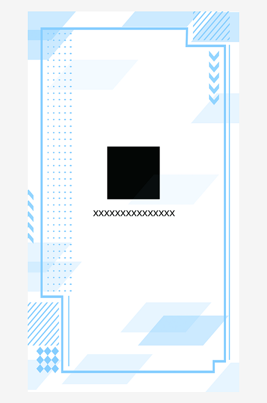 蓝色几何图形名片-众图网