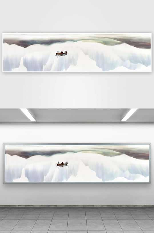 山水风景画中式装饰画-众图网