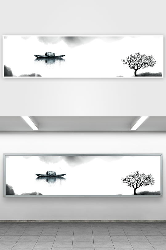 山水风景画中式装饰画-众图网