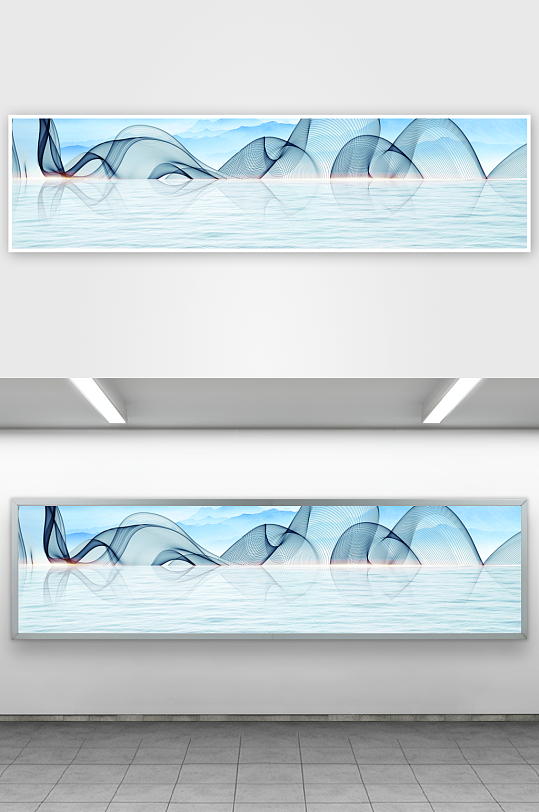 山水风景画中式装饰画-众图网