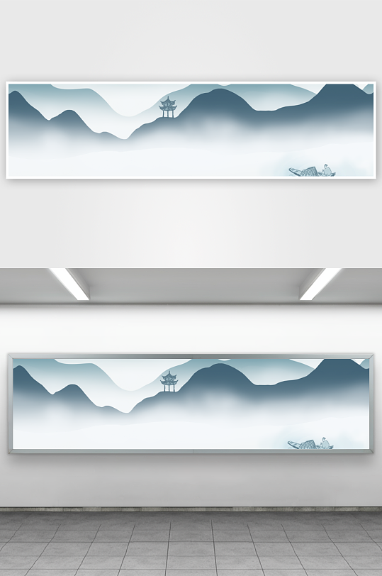 山水风景画中式装饰画-众图网