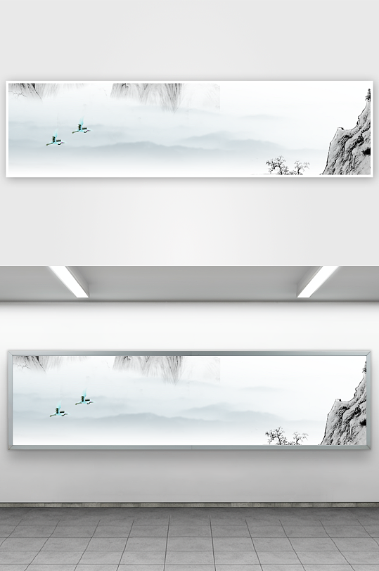 山水风景画中式装饰画-众图网