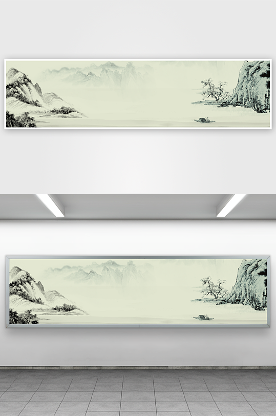 山水风景画中式装饰画-众图网