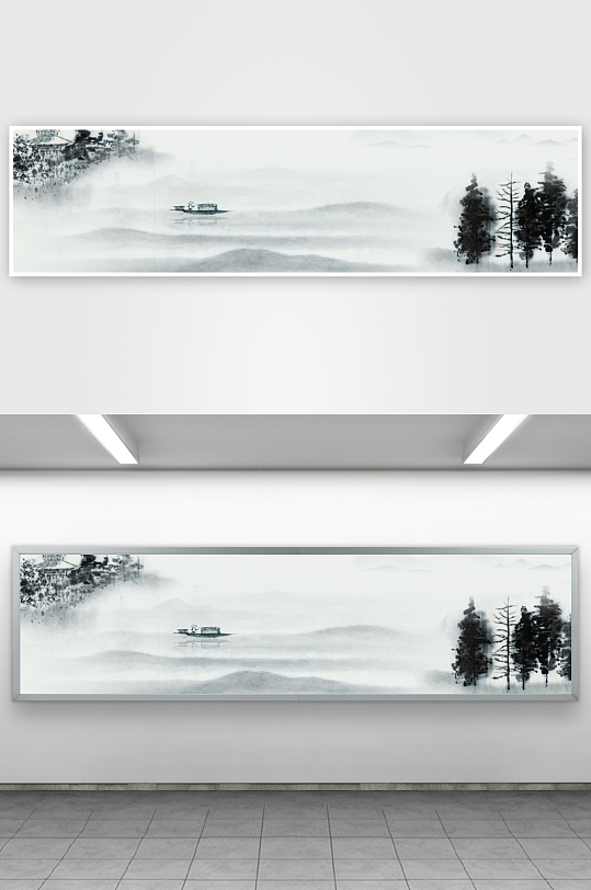 山水风景画中式装饰画-众图网