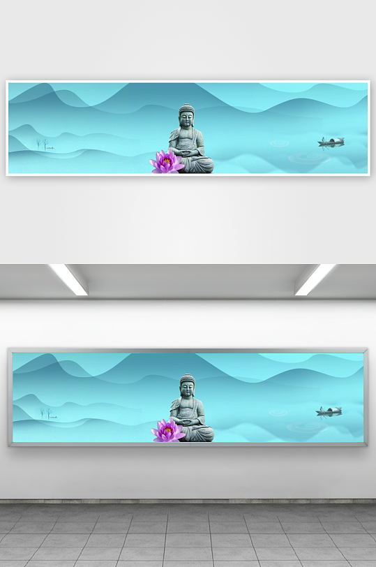 山水风景画中式装饰画-众图网