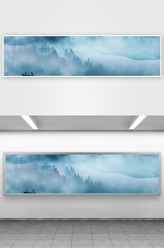 水墨山水中式装饰画-众图网