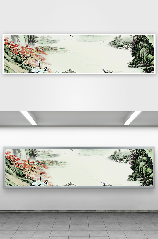 水墨山水中式装饰画-众图网