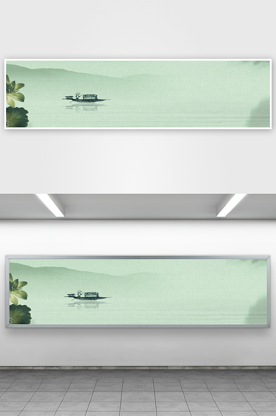 水墨山水中式装饰画-众图网