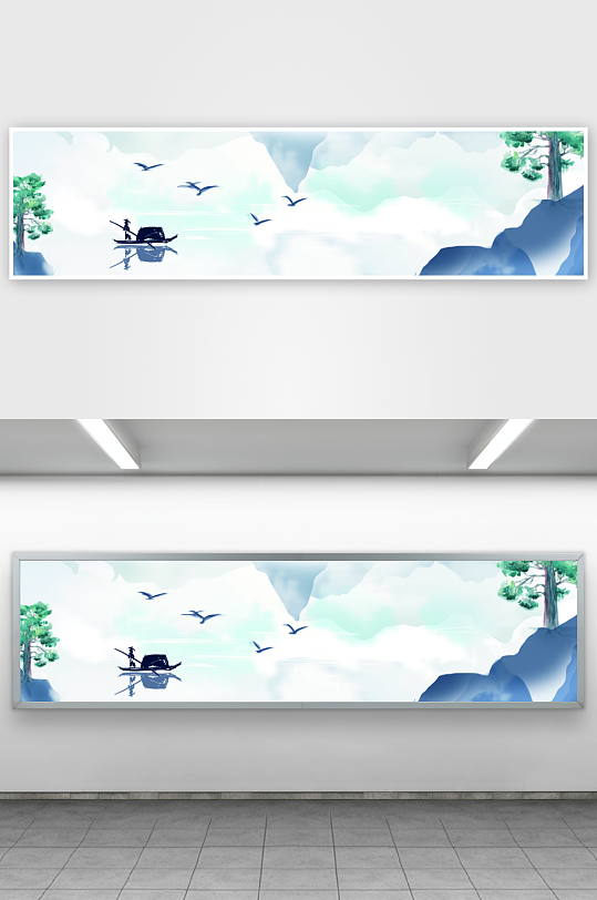 水墨山水中式装饰画-众图网