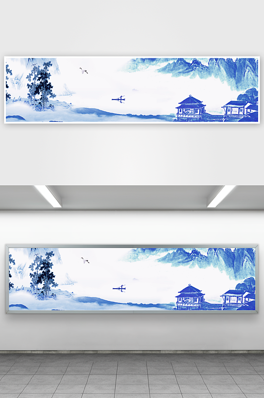 水墨山水中式装饰画-众图网