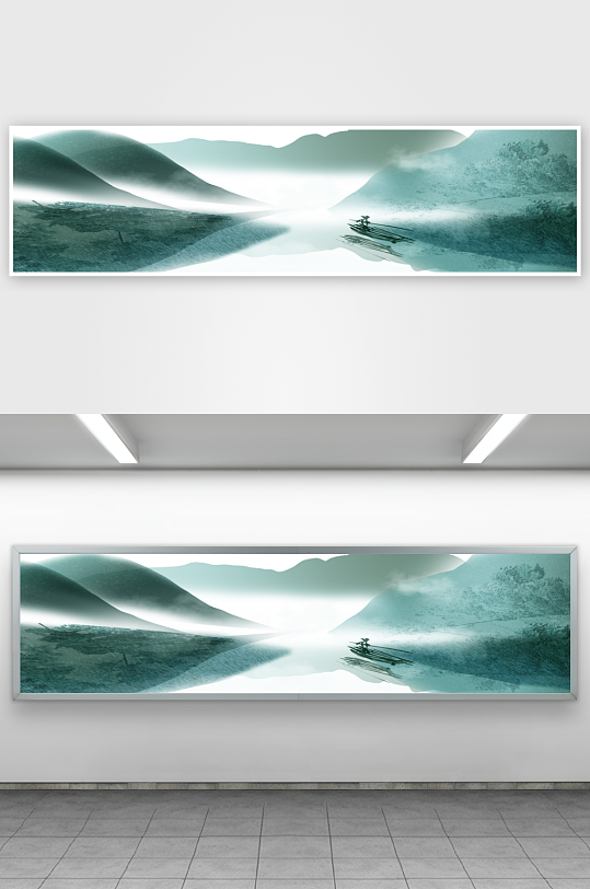 水墨山水中式装饰画-众图网