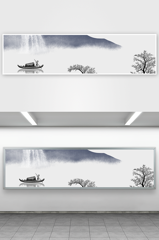 水墨山水中式装饰画-众图网