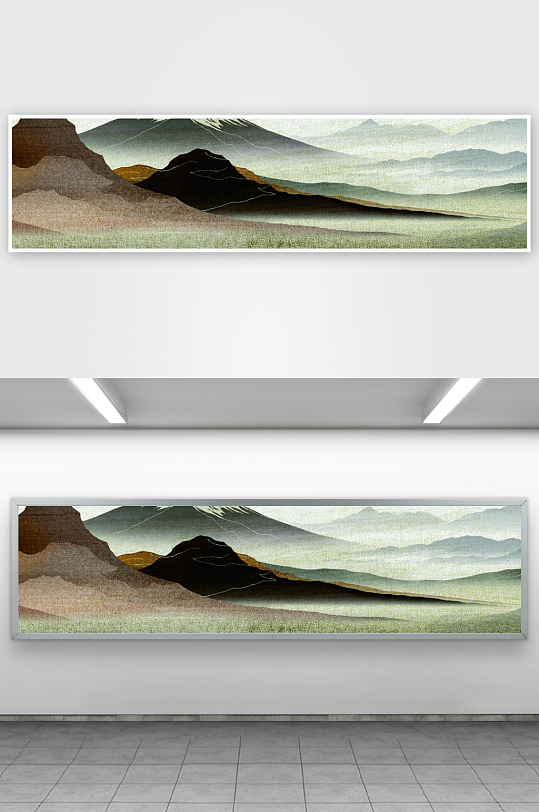 水墨山水中式装饰画-众图网