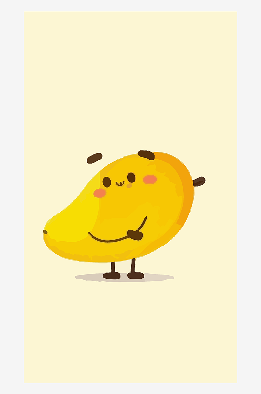 矢量Q版芒果插画