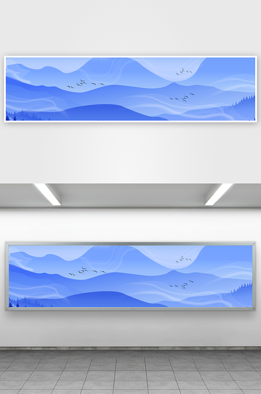 水墨山水风景画装饰画-众图网