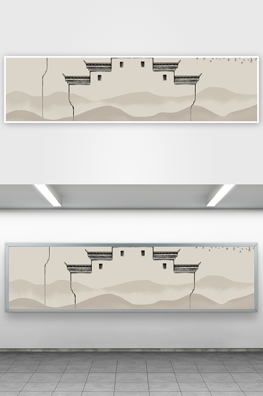 水墨山水风景画装饰画-众图网