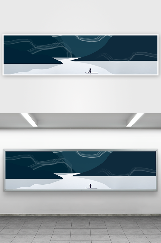 水墨山水风景画装饰画-众图网