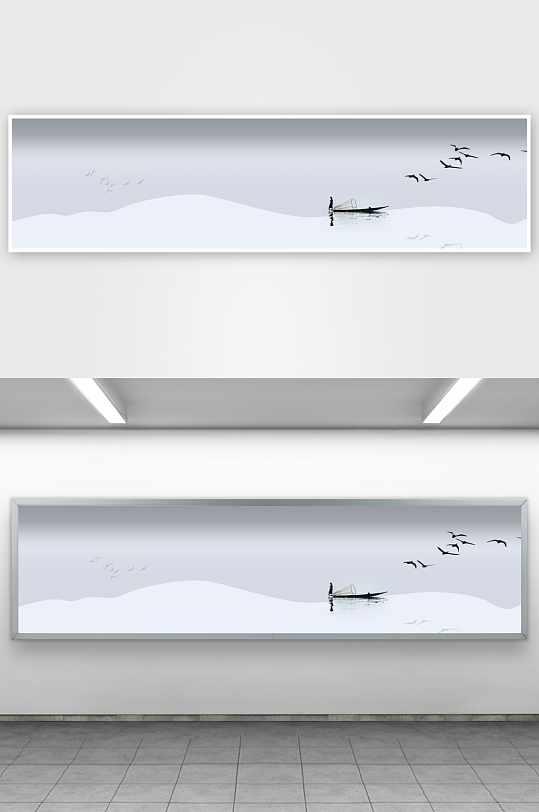 水墨山水风景画装饰画-众图网