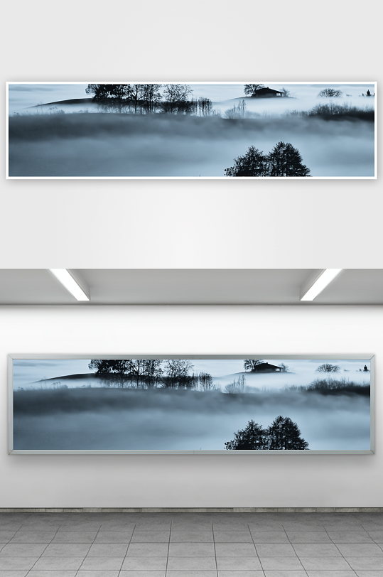 水墨山水风景画装饰画-众图网