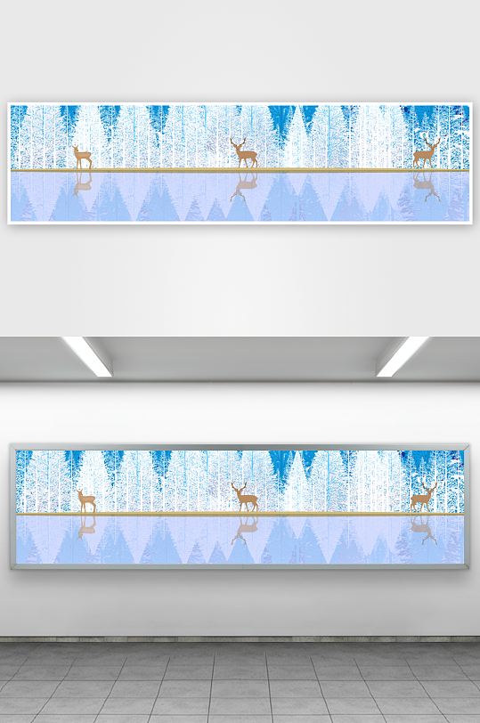 水墨山水风景画装饰画-众图网