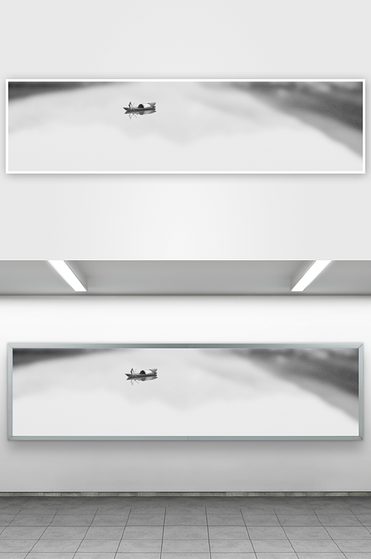 水墨山水风景画装饰画-众图网