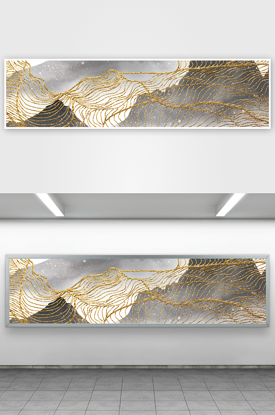 水墨山水画装饰画挂画-众图网