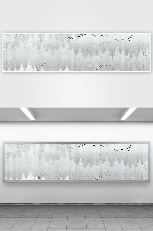 水墨山水画装饰画挂画-众图网