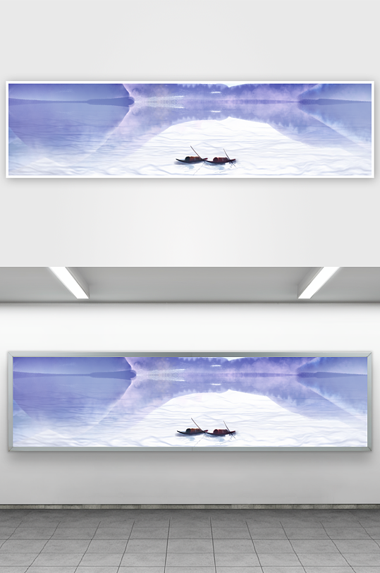 水墨山水画装饰画挂画-众图网