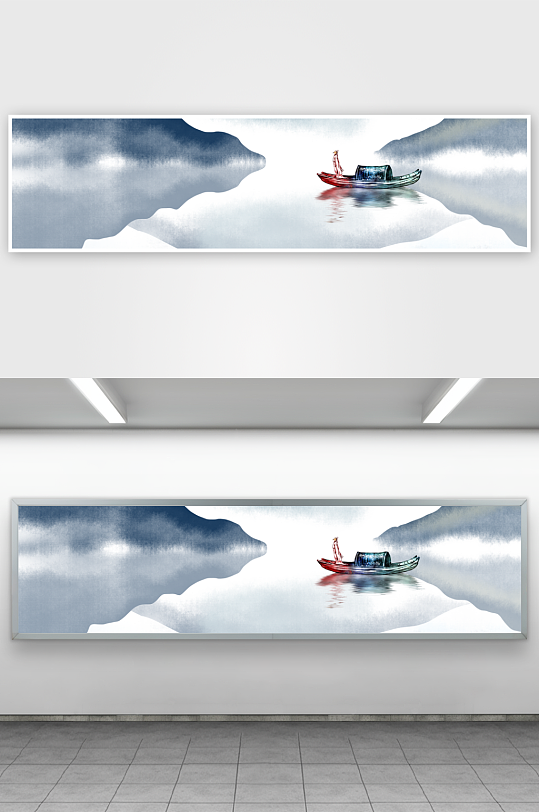 山水风景画中式装饰画-众图网