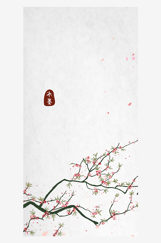 中式花卉花枝装饰画挂画-众图网