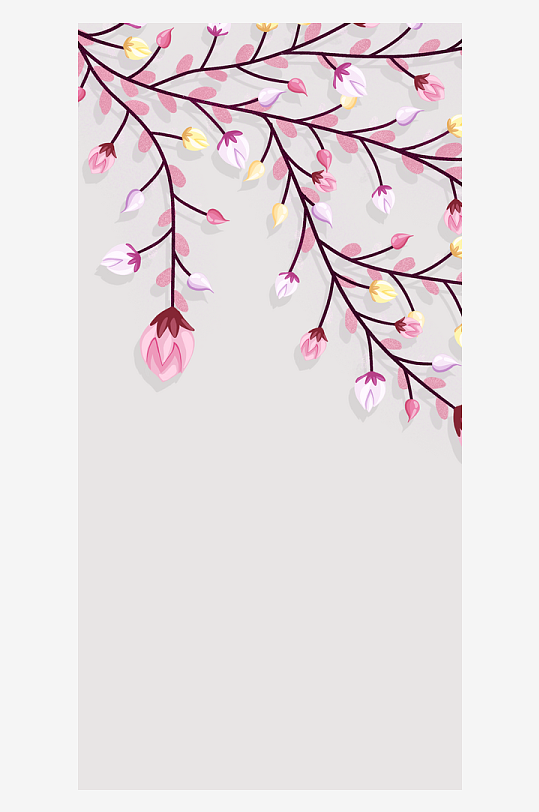 中式花卉花枝装饰画挂画-众图网