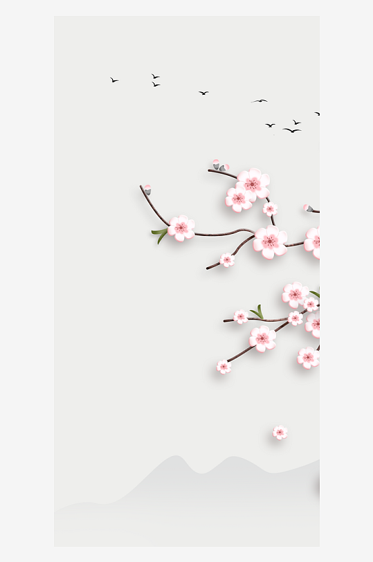 中式花卉花枝装饰画挂画-众图网