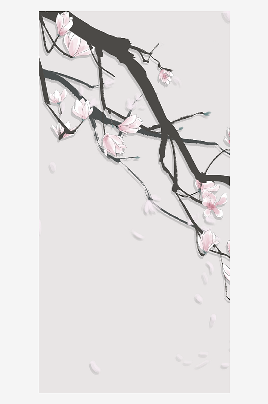 花卉花枝中式装饰画-众图网