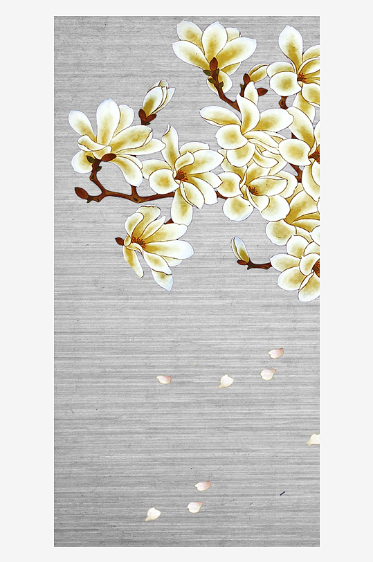 花卉花枝中式装饰画-众图网