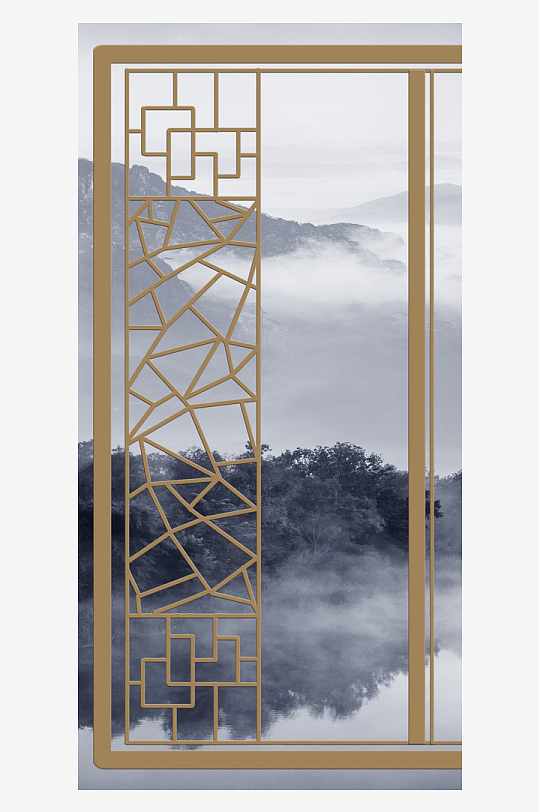 中式立体风景画艺术装饰画-众图网