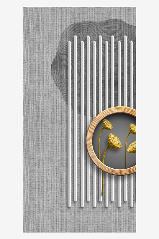 中式立体风景画艺术装饰画-众图网