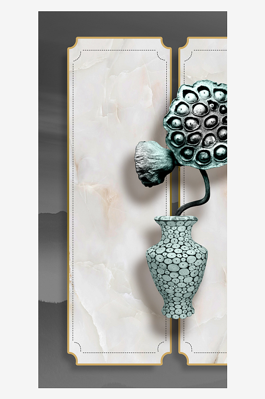 中式立体风景画艺术装饰画-众图网