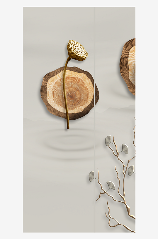 中式立体风景画艺术装饰画-众图网