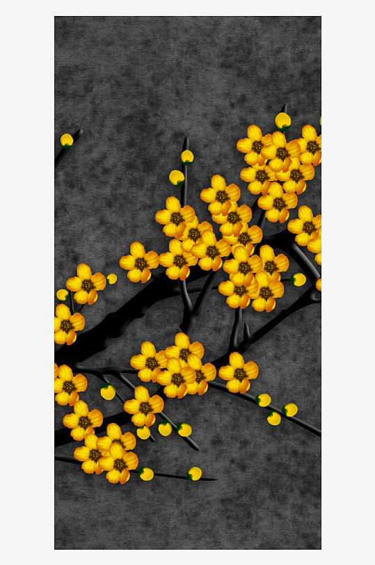 花卉花枝中式装饰画挂画-众图网