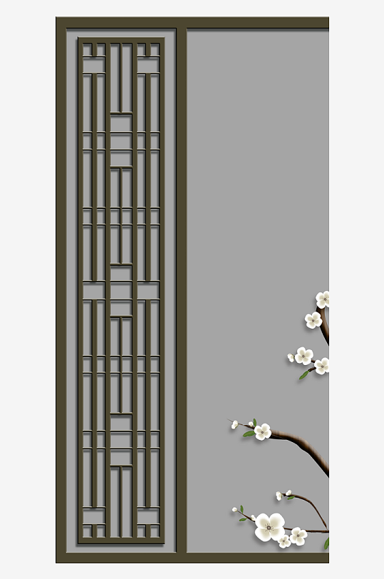 花卉花枝中式装饰画挂画-众图网