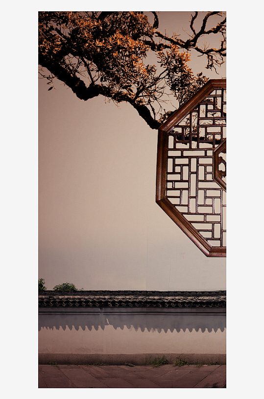 树枝中式装饰画挂画-众图网