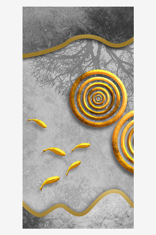 游鱼艺术装饰画挂画-众图网