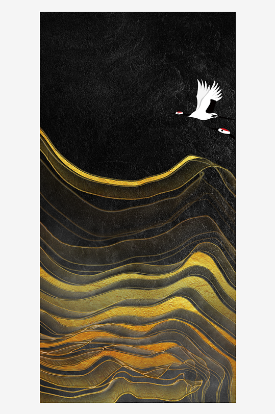 轻奢大理石山脉装饰画-众图网